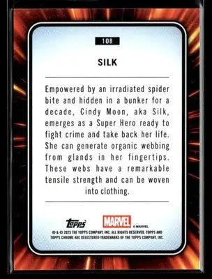 2025 Topps Chrome Marvel Silk #108 - Marvel Card Single