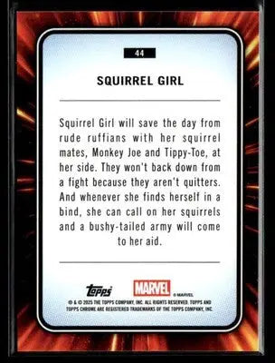 2025 Topps Chrome Marvel Squirrel Girl #44 - Marvel Card Single