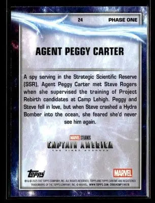 2025 Topps Chrome Marvel Studios Agent Peggy Carter #24 - Marvel Card Single