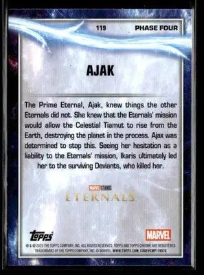 2025 Topps Chrome Marvel Studios Ajak #119 - Marvel Card Single