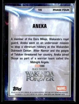 2025 Topps Chrome Marvel Studios Aneka #145 - Marvel Card Single