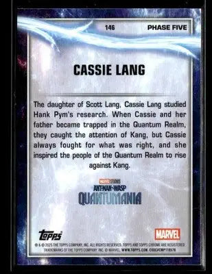 2025 Topps Chrome Marvel Studios Cassie Lang #146 - Marvel Card Single