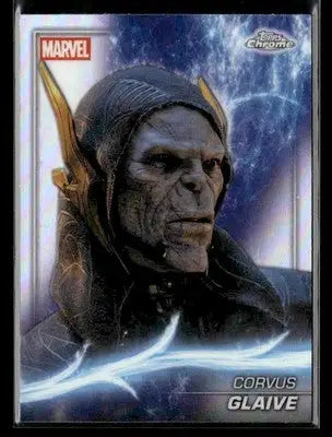 2025 Topps Chrome Marvel Studios Corvus Glaive #90 Rainbow Refractor - Marvel Card Single