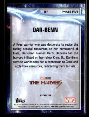 2025 Topps Chrome Marvel Studios Dar-Benn #157 Rainbow Refractor - Marvel Card Single