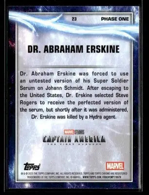 2025 Topps Chrome Marvel Studios Dr. Abraham Erskine #23