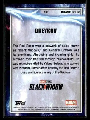 2025 Topps Chrome Marvel Studios Dreykov #109 - Marvel Card Single