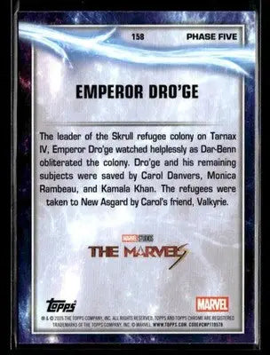 2025 Topps Chrome Marvel Studios Emperor Dro’ge #158 - Non-Sports Card Single