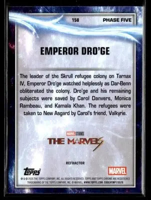 2025 Topps Chrome Marvel Studios Emperor Dro’ge #158 Rainbow Refractor - Marvel Card Single