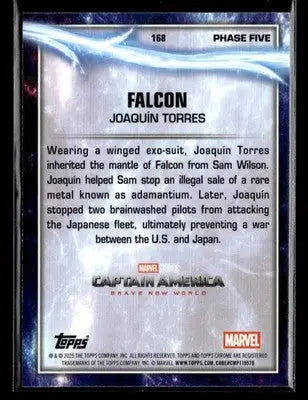 2025 Topps Chrome Marvel Studios Falcon #168 - Marvel Card Single