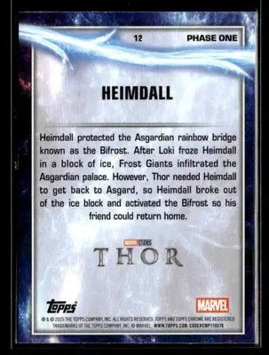 2025 Topps Chrome Marvel Studios Heimdall #12 - Marvel Card Single
