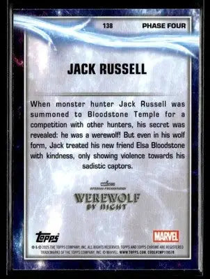 2025 Topps Chrome Marvel Studios Jack Russell #138 - Marvel Card Single