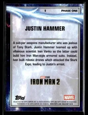 2025 Topps Chrome Marvel Studios Justin Hammer #6 - Non-Sports Card Single