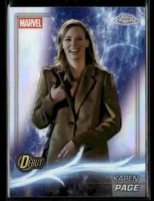 2025 Topps Chrome Marvel Studios Karen Page #180 Rainbow Refractor Debut