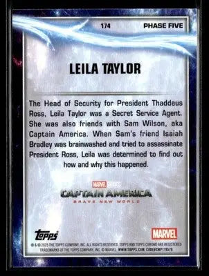2025 Topps Chrome Marvel Studios Leila Taylor #174 Debut - Marvel Card Single