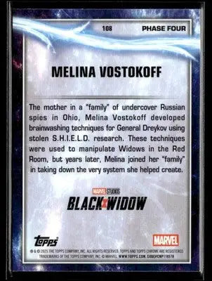 2025 Topps Chrome Marvel Studios Melina Vostokoff #108 - Marvel Card Single
