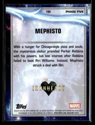 2025 Topps Chrome Marvel Studios Mephisto #193 Debut