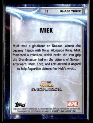 2025 Topps Chrome Marvel Studios Miek #78 - Marvel Card Single