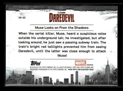 2025 Topps Chrome Marvel Studios Muse Looks on From the Shadows #DD-22 - Marvel Card Single