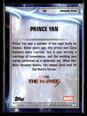 2025 Topps Chrome Marvel Studios Prince Yan #159 - Marvel Card Single