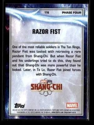 2025 Topps Chrome Marvel Studios Razor Fist #116 - Marvel Card Single