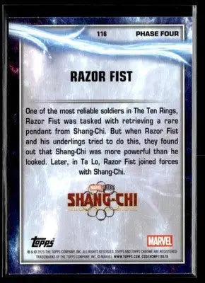 2025 Topps Chrome Marvel Studios Razor Fist #116 - Marvel Card Single