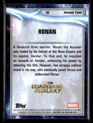 2025 Topps Chrome Marvel Studios Ronan #46 - Marvel Card Single