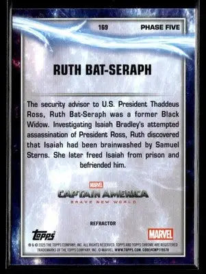 2025 Topps Chrome Marvel Studios Ruth Bat-Seraph #169 Rainbow Refractor Debut