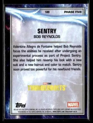 2025 Topps Chrome Marvel Studios Sentry #189 Debut