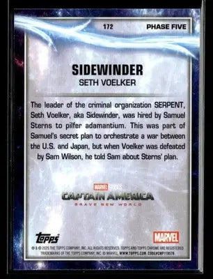 2025 Topps Chrome Marvel Studios Sidewinder #172 - Marvel Card Single