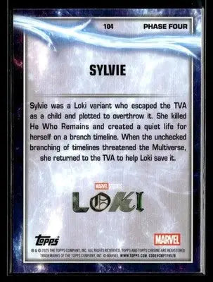 2025 Topps Chrome Marvel Studios Sylvie #104 - Marvel Card Single