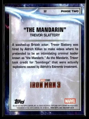 2025 Topps Chrome Marvel Studios The Mandarin #32 - Marvel Card Single