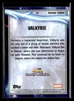 2025 Topps Chrome Marvel Studios Valkyrie #74
