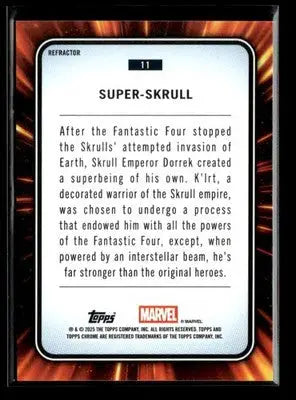 2025 Topps Chrome Marvel Super-Skrull #11 Refractor - Marvel Card Single