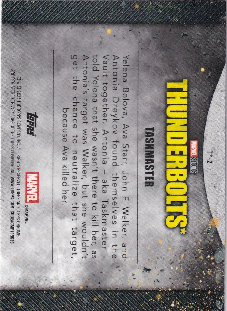 2025 Topps Chrome Marvel Thunderbolts #T*-2 Taskmaster - Marvel Card Single