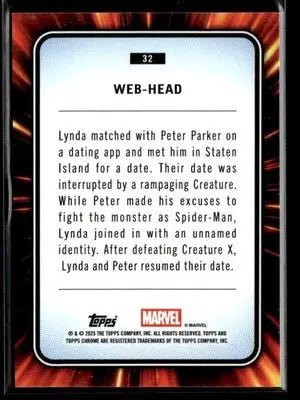 2025 Topps Chrome Marvel Web-Head #32 1st Appearance - Marvel Card Single