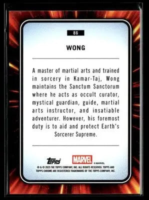 2025 Topps Chrome Marvel Wong #86 - Marvel Card Single