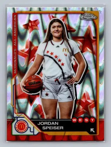 2025 Topps Chrome McDonalds All American RayWave Refractor #37 Jordan S ID:83828