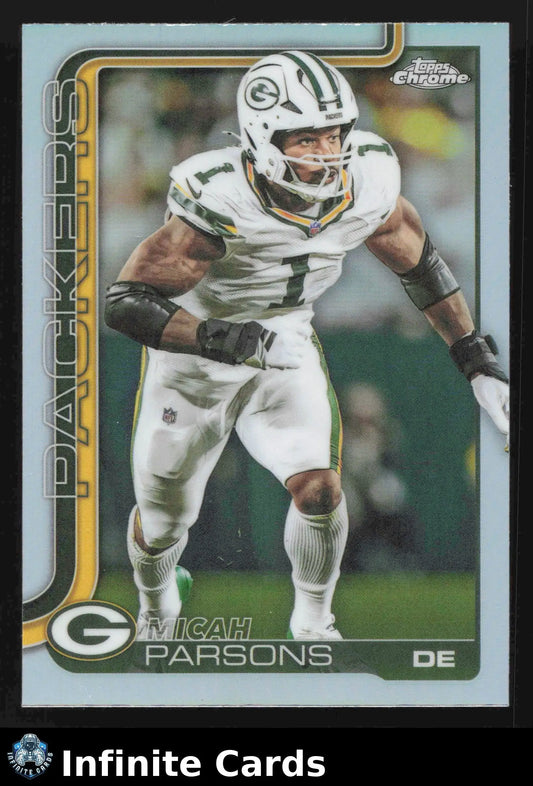 2025 Topps Chrome MICAH PARSONS #77 Refractor Green Bay Packers - Football Card Single