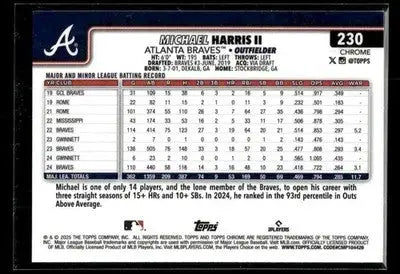 2025 Topps Chrome Michael Harris II #230 Atlanta Braves