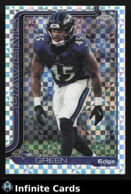 2025 Topps Chrome MIKE GREEN #376 X-Fractor RC Baltimore Ravens RC