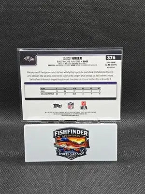 2025 Topps Chrome Mike Green Refractor RC Baltimore Ravens Rookie #376 - Football Card Single