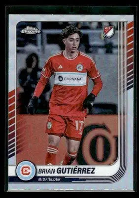 2025 Topps Chrome MLS Brian Gutiérrez #89 Refractor Chicago Fire - Soccer Card Single