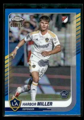 2025 Topps Chrome MLS Harbor Miller #49 Blue Refractor #/150 Los Angeles Galaxy - Soccer Card Single
