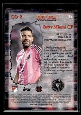 2025 Topps Chrome MLS Jordi Alba #CO-8 Class of Their Own Inter Miami CF - Soccer Card Single