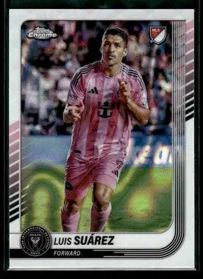 2025 Topps Chrome MLS Luis Suárez #31 White Lava Refractor Inter Miami CF - Soccer Card Single