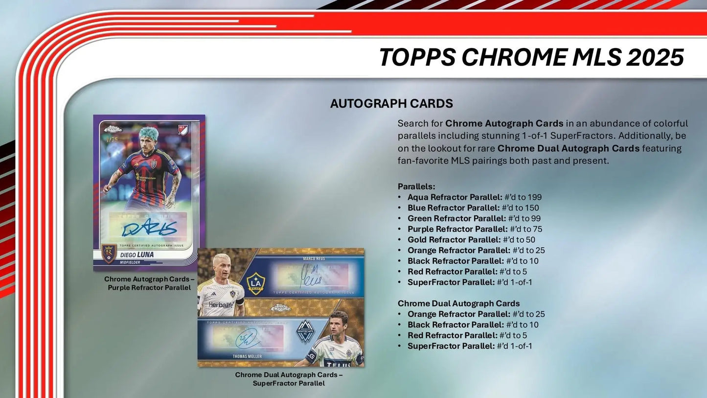 2025 Topps Chrome MLS Major League Soccer Value Box - Sports Cards - Soccer Sealed