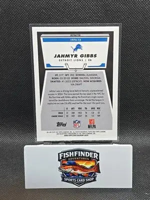 2025 Topps Chrome NFL Football Jahmyr Gibbs THROWBACK 1975 Refactor 1975-12 - Football Card Single