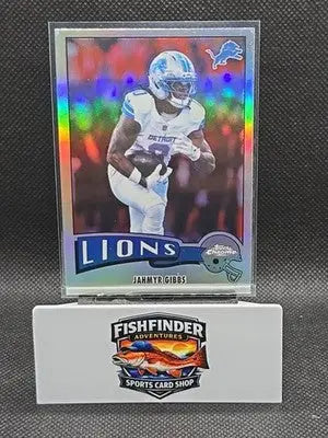 2025 Topps Chrome NFL Football Jahmyr Gibbs THROWBACK 1975 Refactor 1975-12 - Football Card Single
