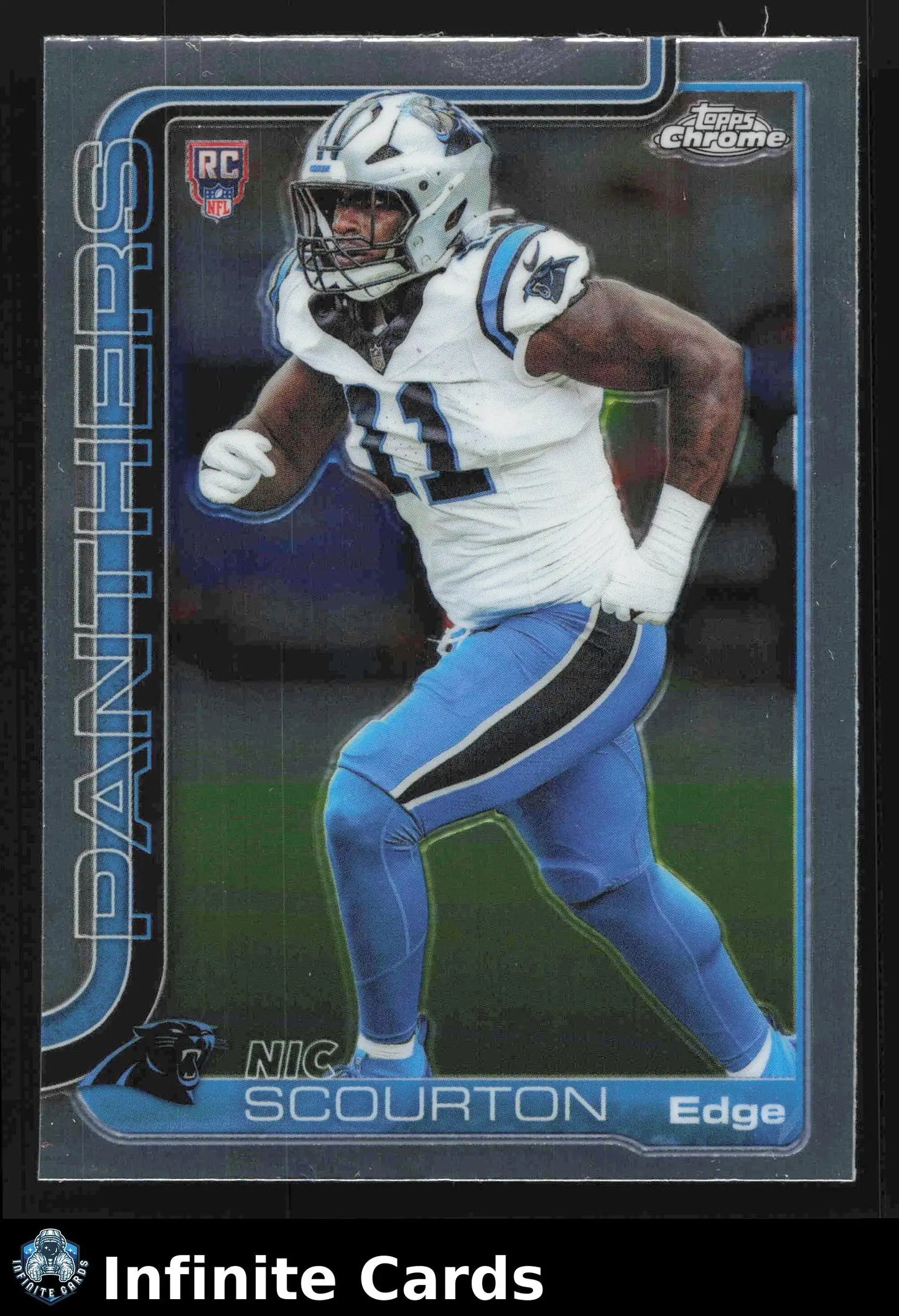 2025 Topps Chrome NIC SCOURTON #353 Chrome Carolina Panthers RC - Football Card Single