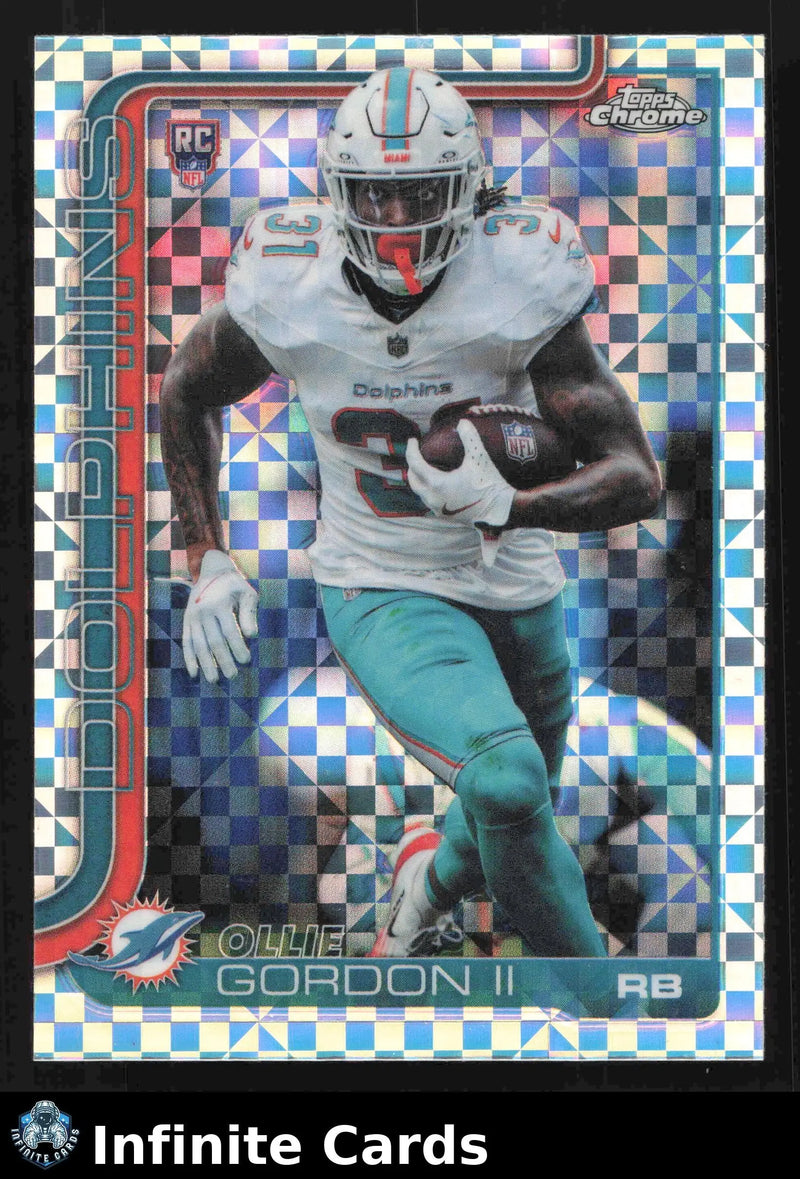 2025 Topps Chrome OLLIE GORDON II #327 X-Fractor Miami Dolphins RC - Football Card Single